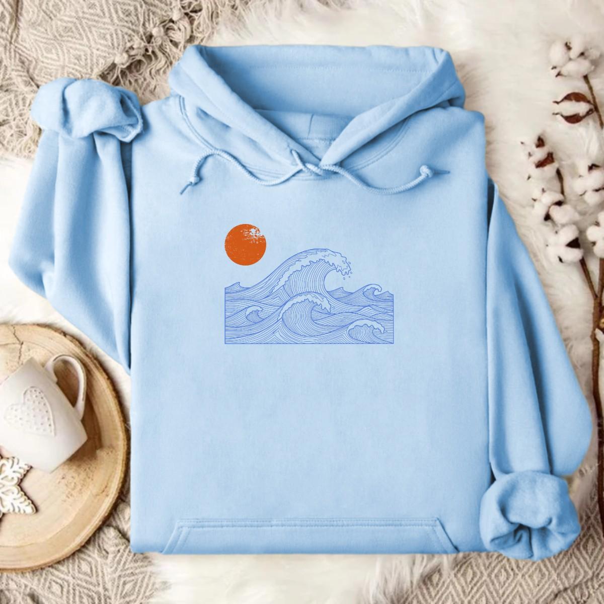 Stylish Light Blue Hoodie
