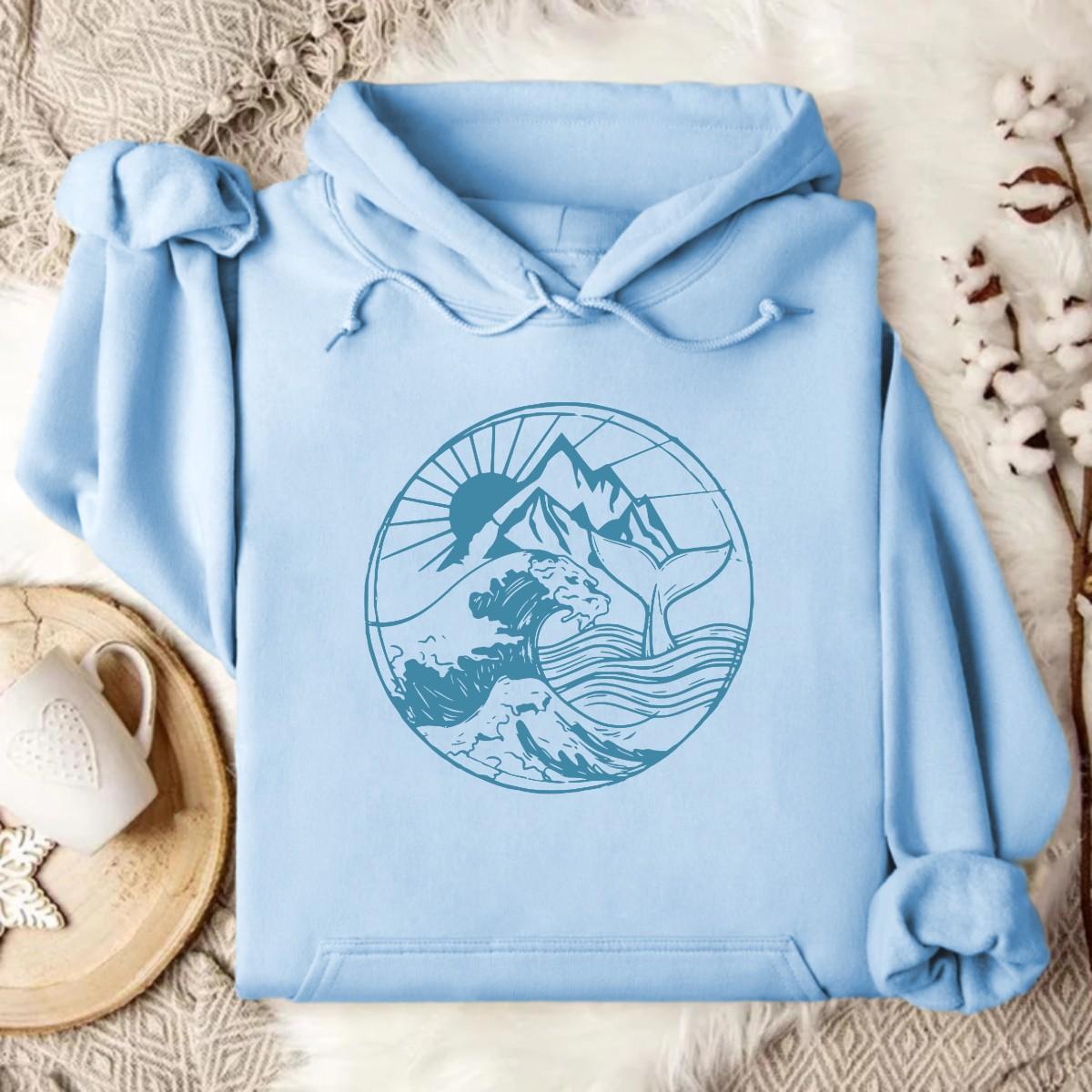 Stylish Light Blue Hoodie