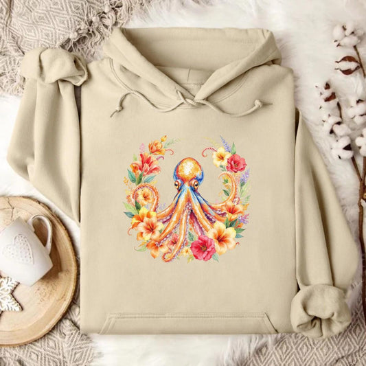 Stylish Sand Beige Ocean Hoodie