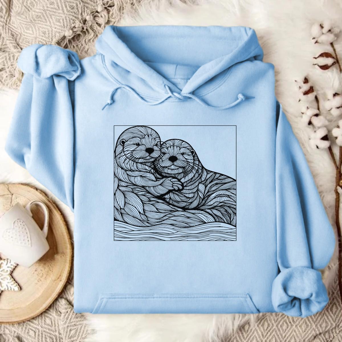 Stylish Light Blue Hoodie