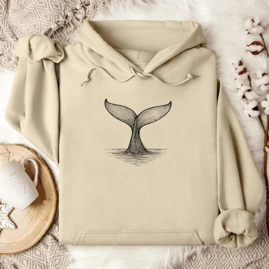 Stylish Sand Beige Ocean Hoodie
