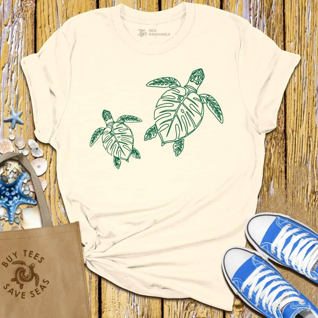 T-Shirt Sand / S Leafy Turtles T Shirt