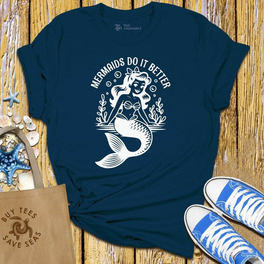 T-Shirt Navy / S Mermaid Confidence T Shirt