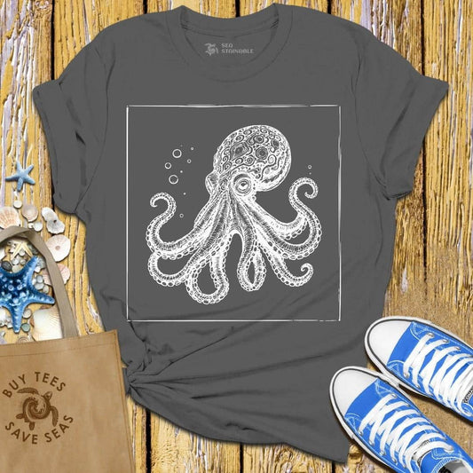 T-Shirt Charcoal / S Ornate Octopus T Shirt