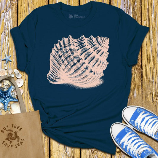 T-Shirt Navy / S Seashell Elegance T Shirt