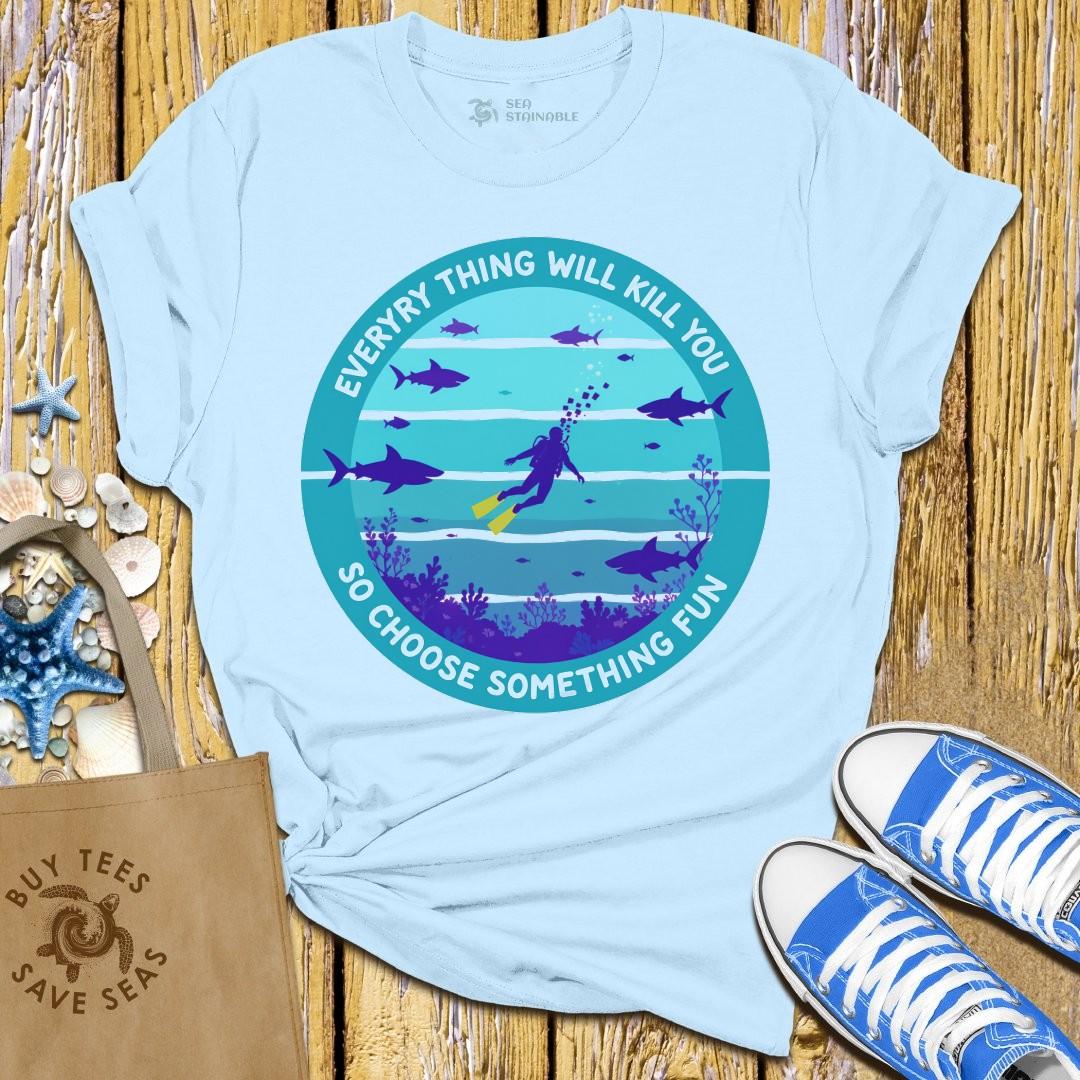 Stylish Light Blue T Shirt