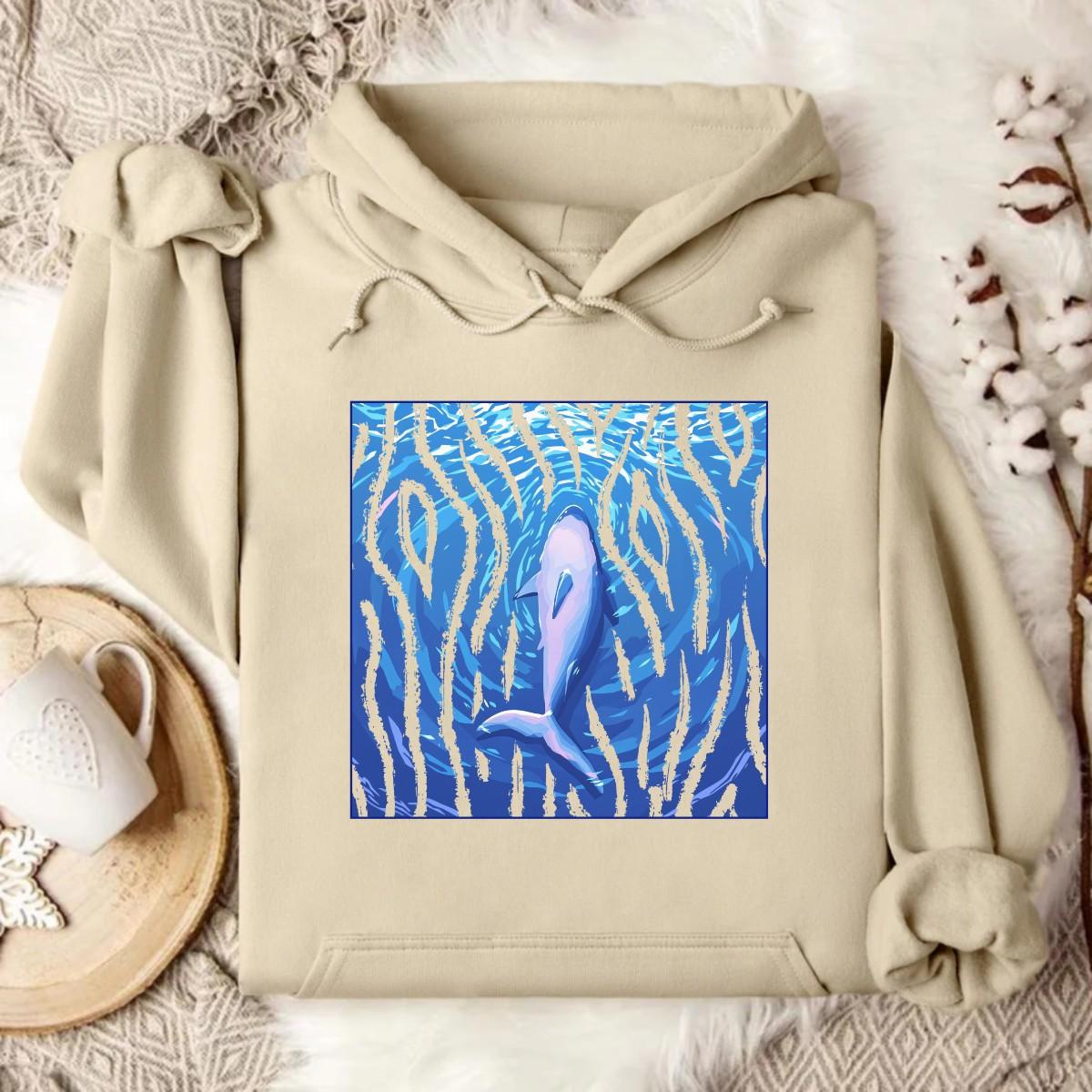 Stylish Sand Beige Ocean Hoodie