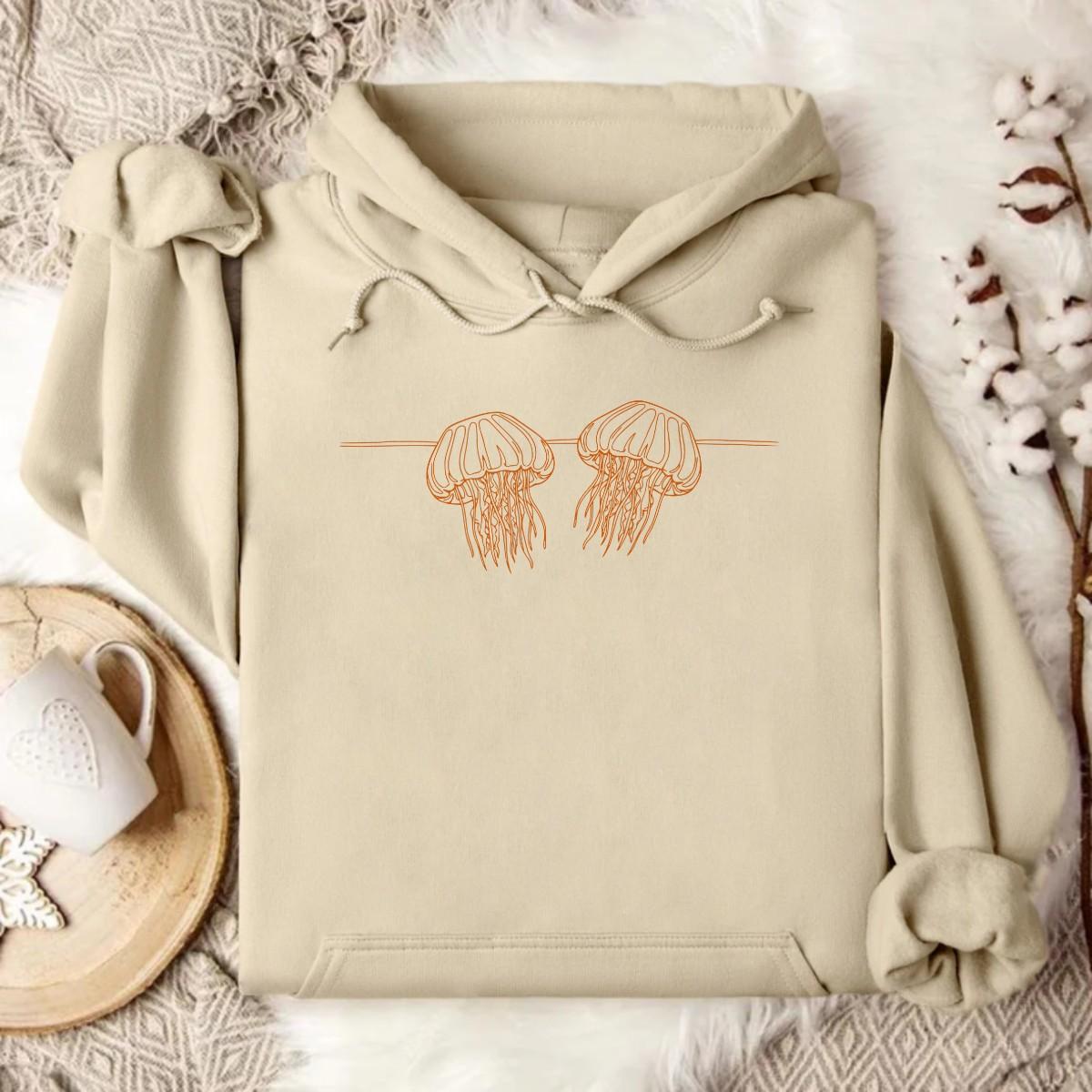 Stylish Sand Beige Ocean Hoodie