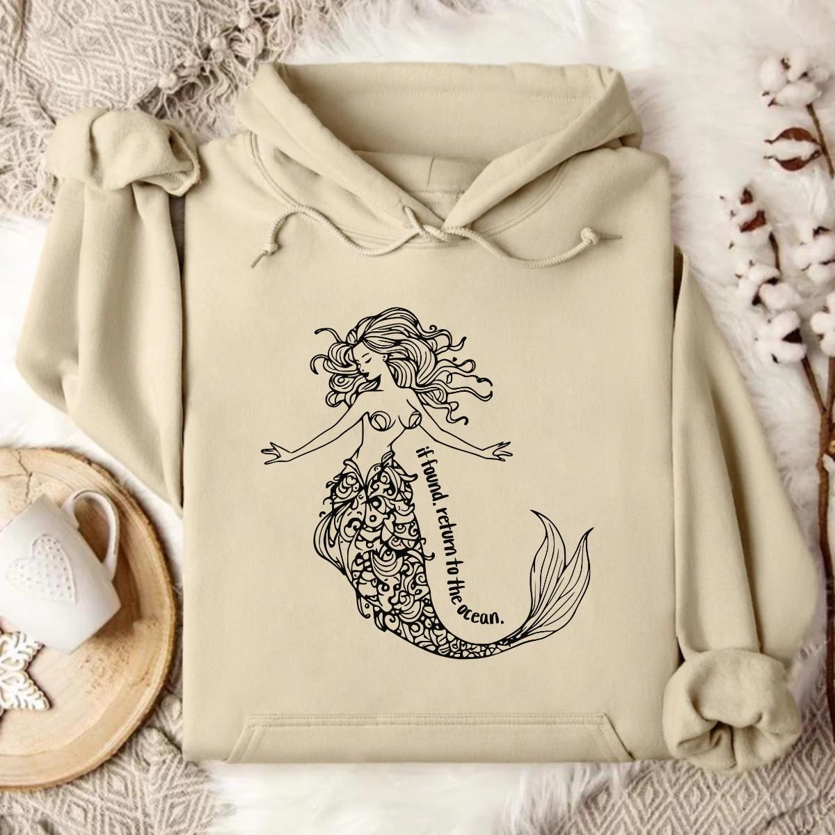 Stylish Sand Beige Ocean Hoodie