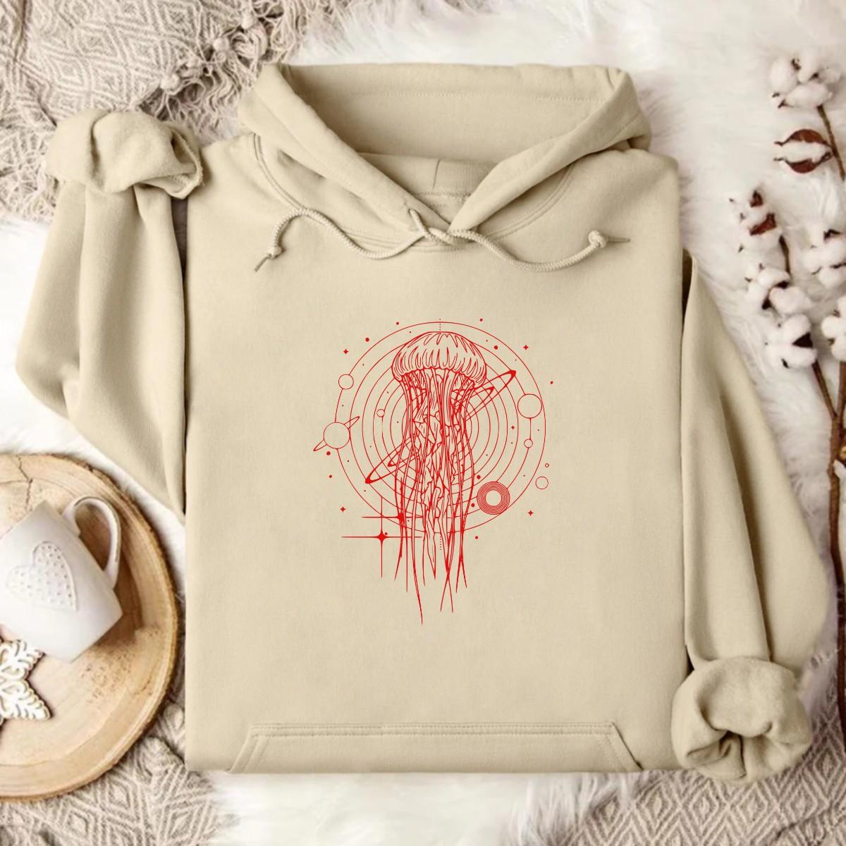 Stylish Sand Beige Ocean Hoodie