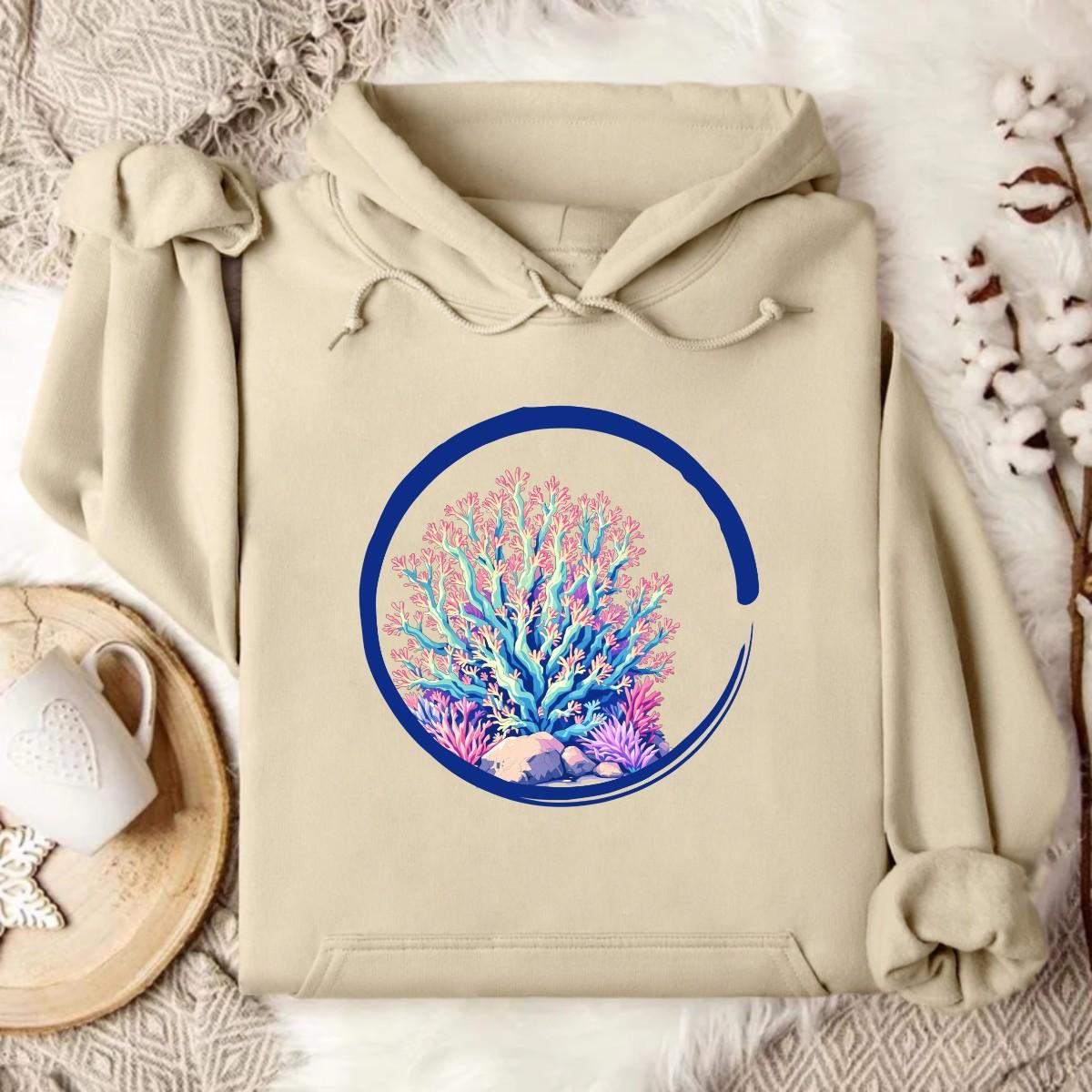 Stylish Sand Beige Ocean Hoodie