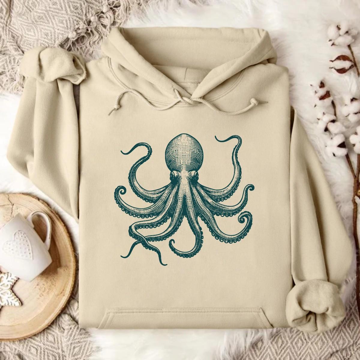 Stylish Sand Beige Ocean Hoodie