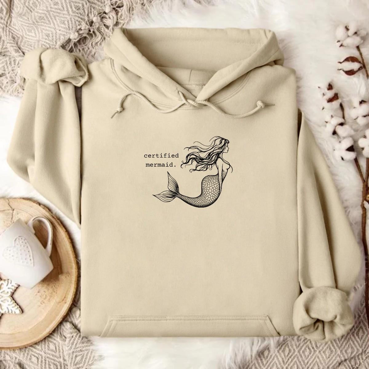Stylish Sand Beige Ocean Hoodie