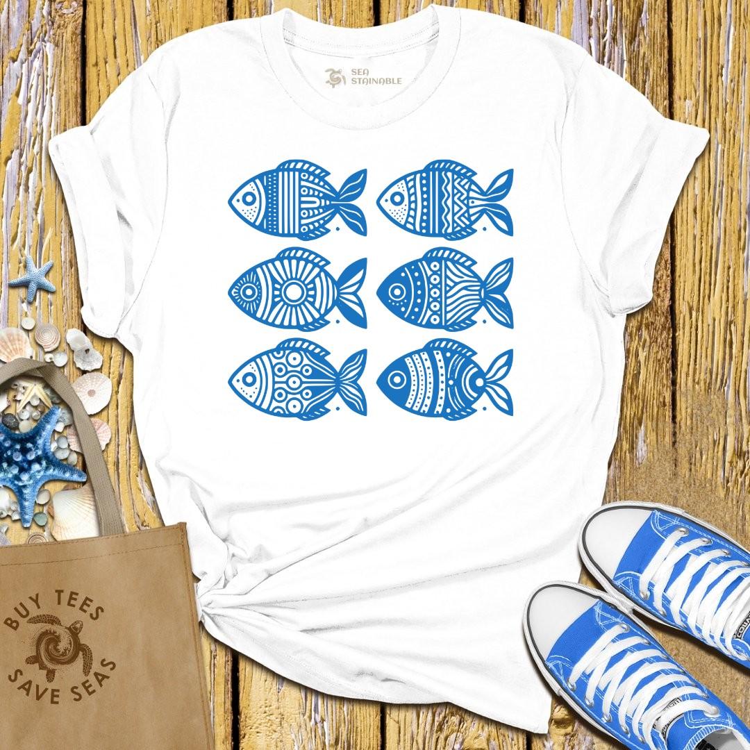 T-Shirt White / S Blue School T Shirt