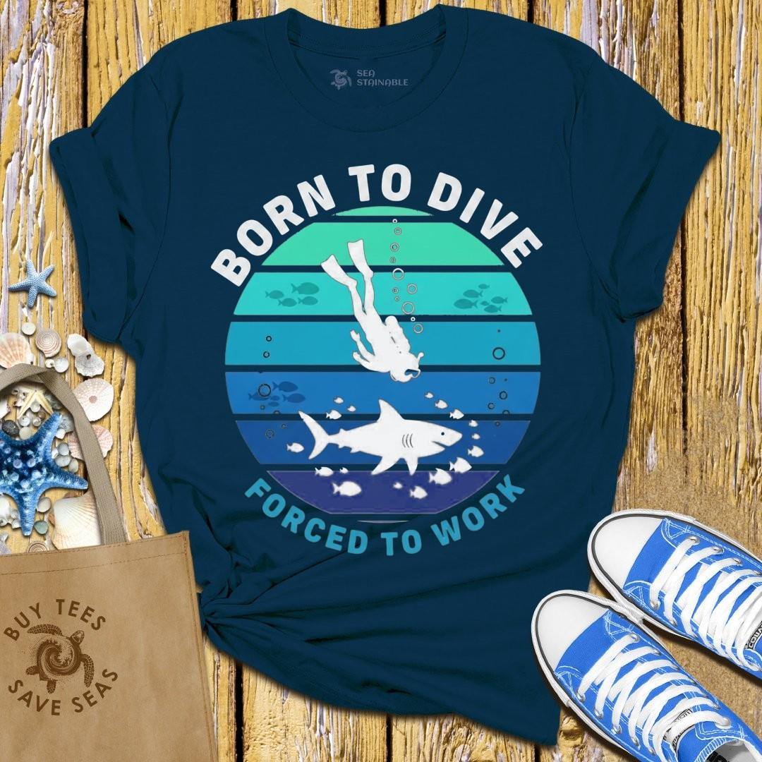 T-Shirt Navy / S Born with Gills T Shirt