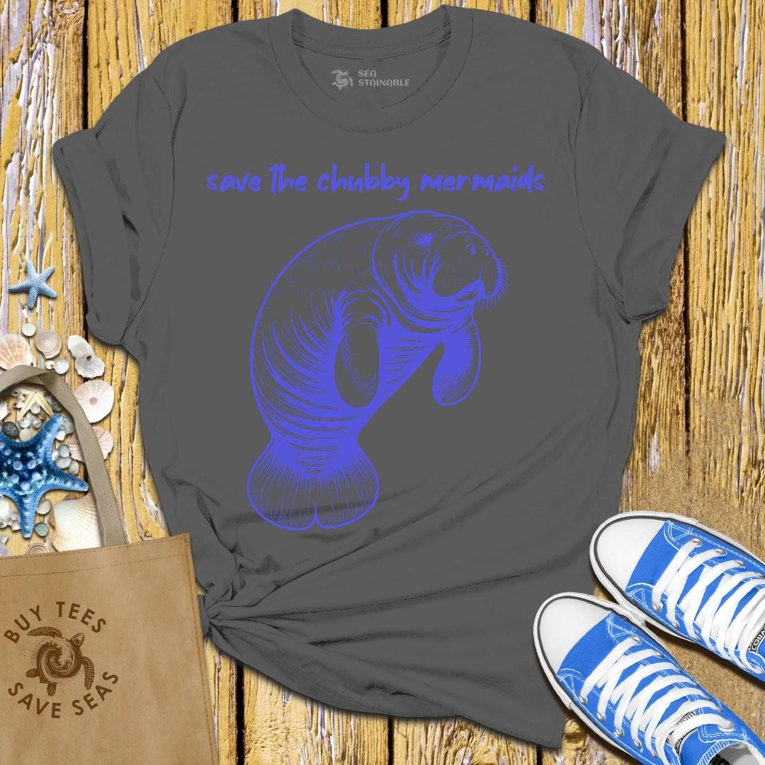 T-Shirt Charcoal / S Chubby Mermaids T Shirt