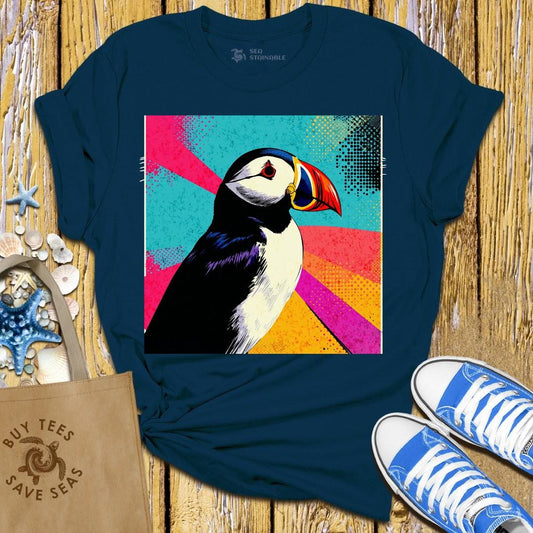 T-Shirt Navy / S Coastal Puffin T Shirt