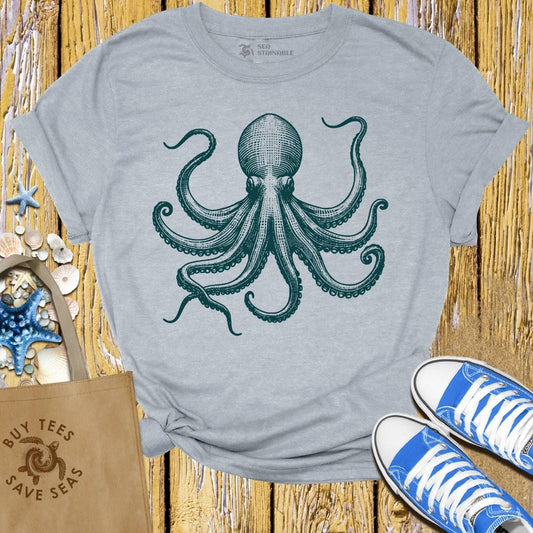 T-Shirt Sports Grey / S Cross My Tentacles T Shirt