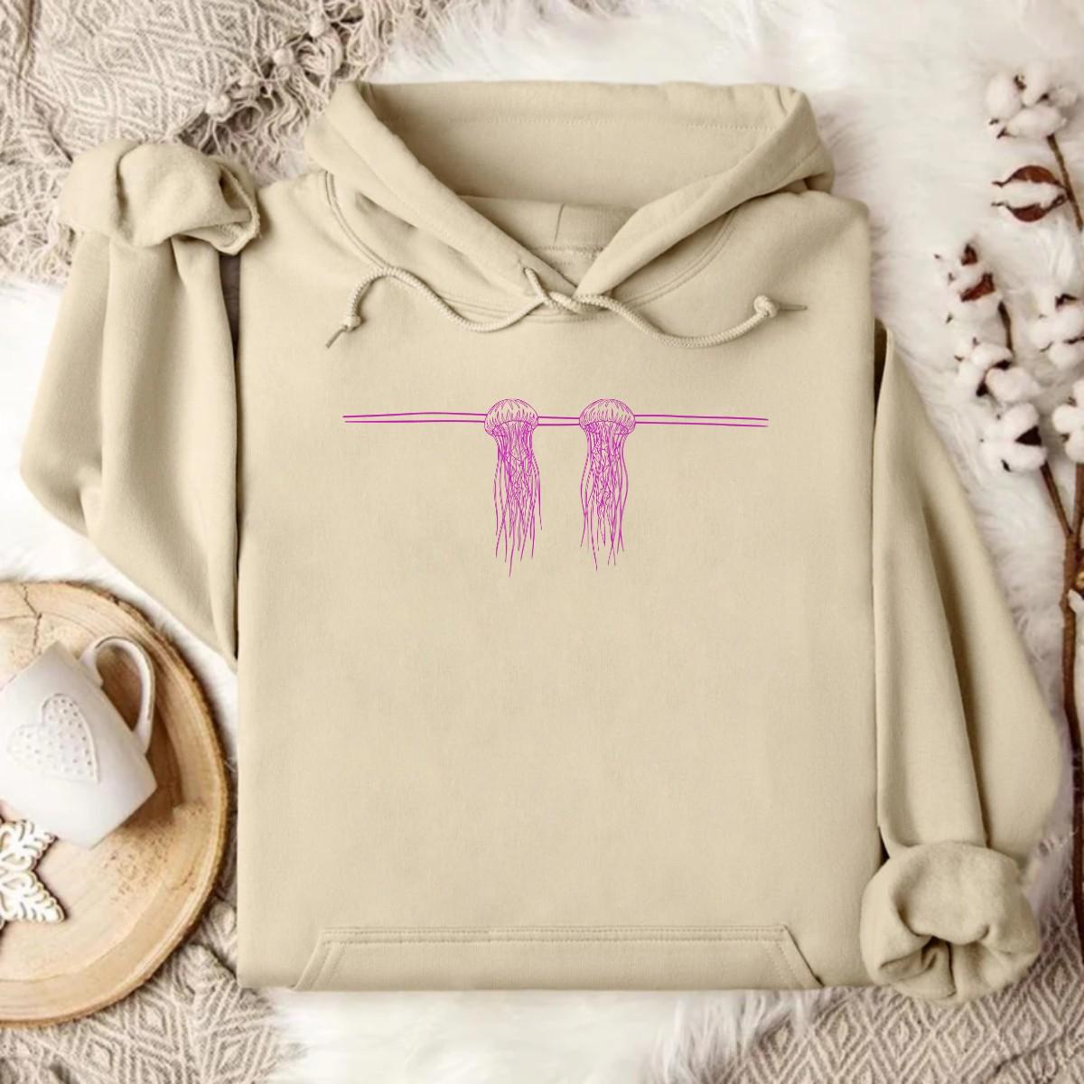 Stylish Sand Beige Ocean Hoodie