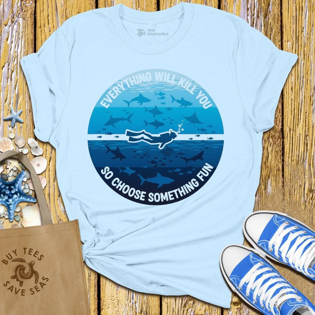 Stylish Light Blue T Shirt