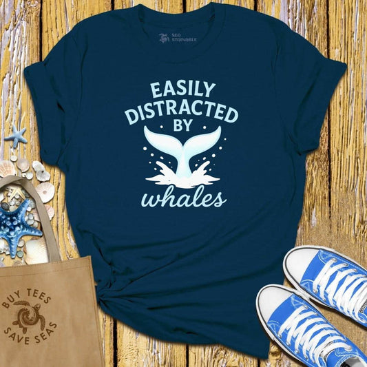 T-Shirt Navy / S Easily Distracted T Shirt