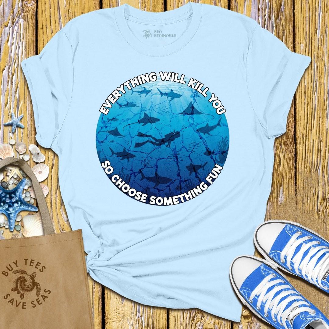 Stylish Light Blue T Shirt