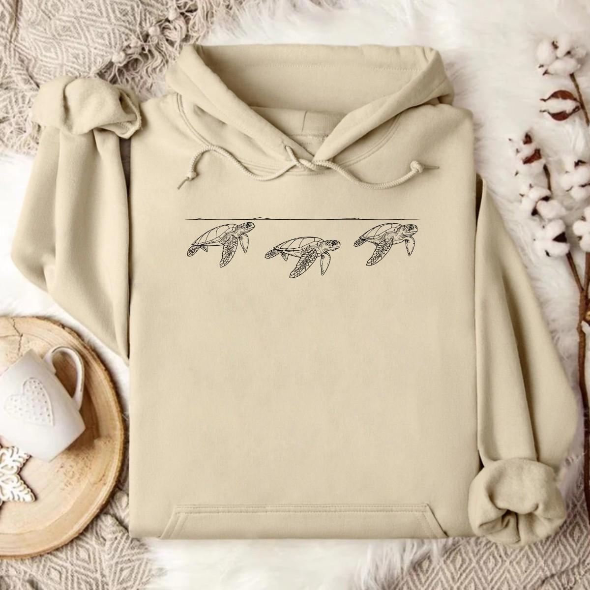 Stylish Sand Beige Ocean Hoodie