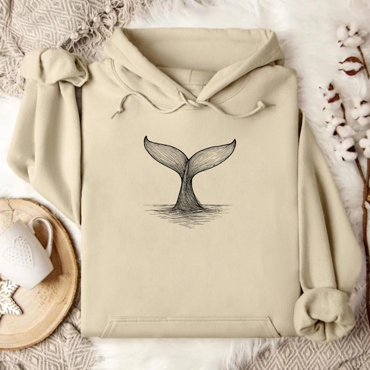 Stylish Sand Beige Ocean Hoodie