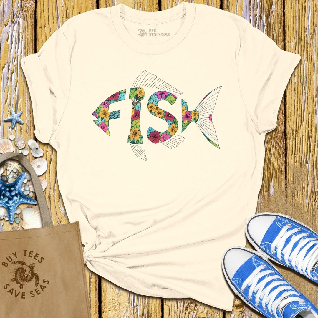 T-Shirt Sand / S Floral Fish T Shirt