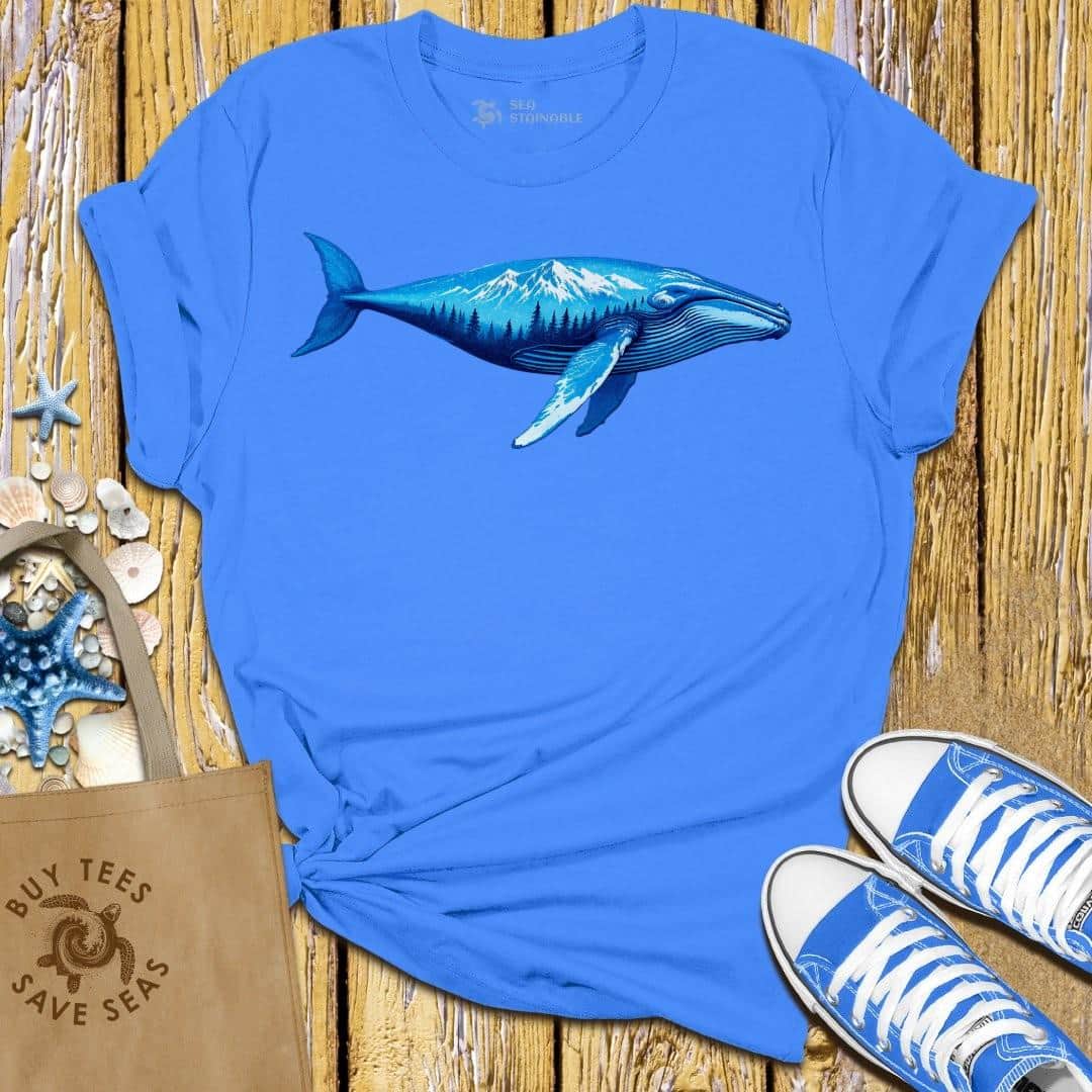 T-Shirt Blue / S Ice Topped Whale T Shirt