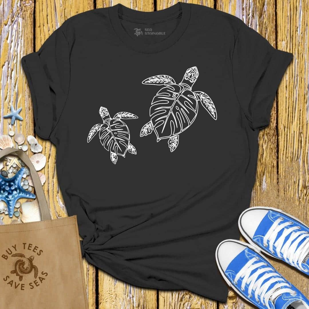 T-Shirt Black / S Leafy Turtles T Shirt