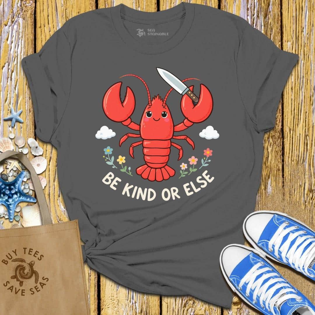 T-Shirt Charcoal / S Lobster Warning T Shirt