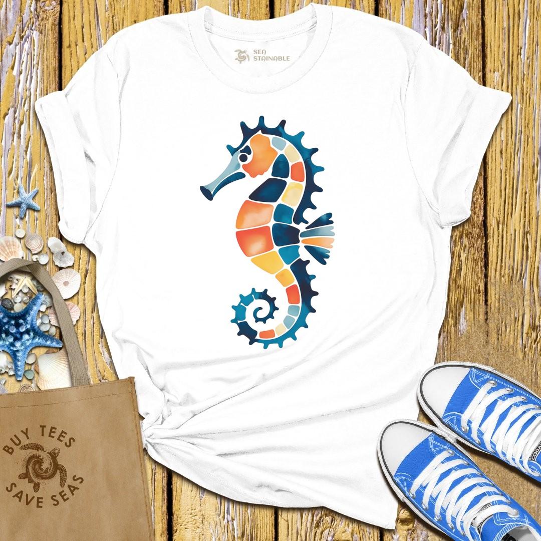 T-Shirt White / S Mosaic Seahorse T Shirt