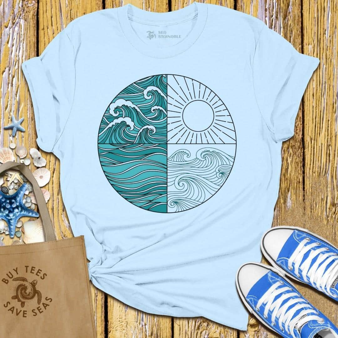 T-Shirt Light Blue / S Ocean Sunburst T Shirt