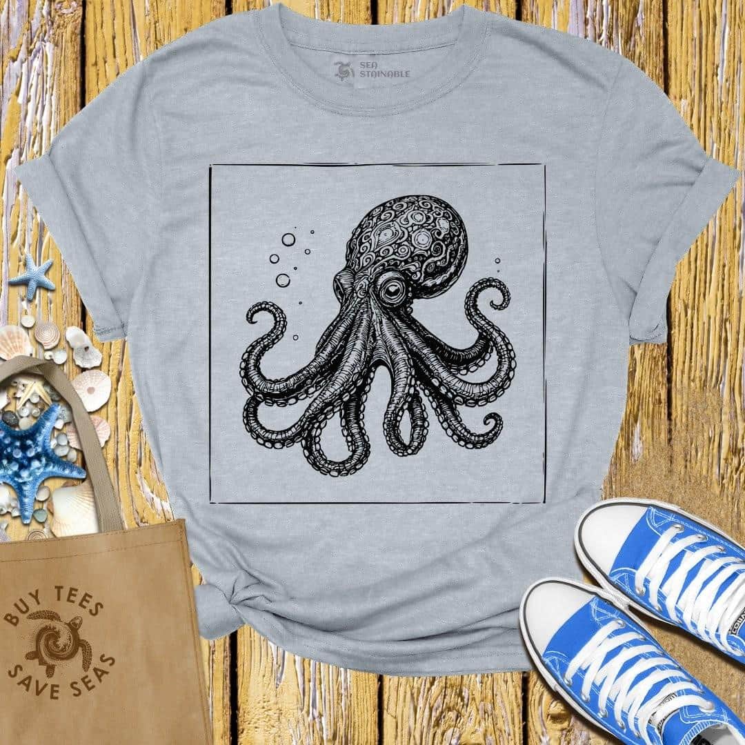 T-Shirt Sports Grey / S Ornate Octopus T Shirt