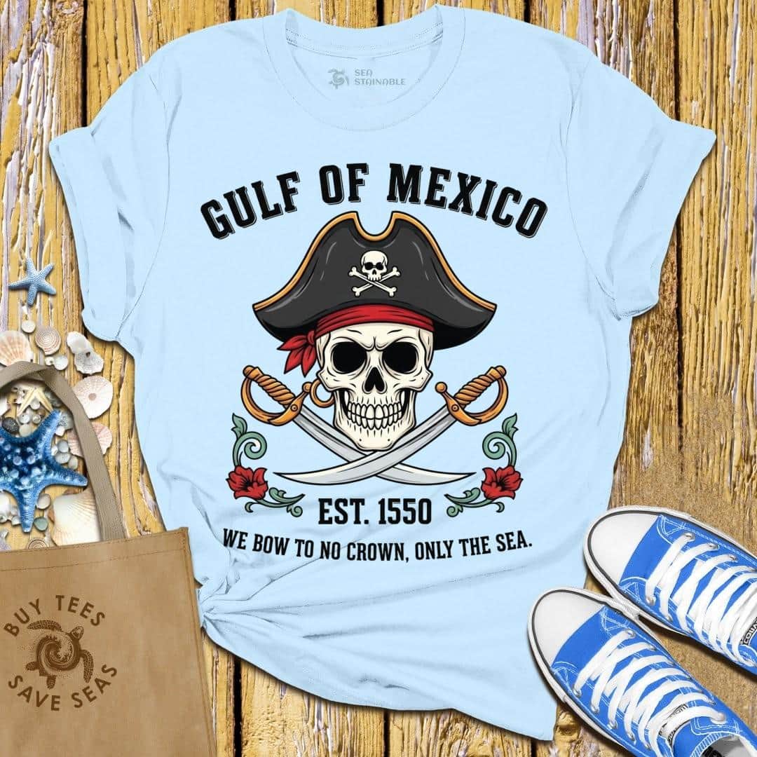 T-Shirt Light Blue / S Pirate Emblem T Shirt