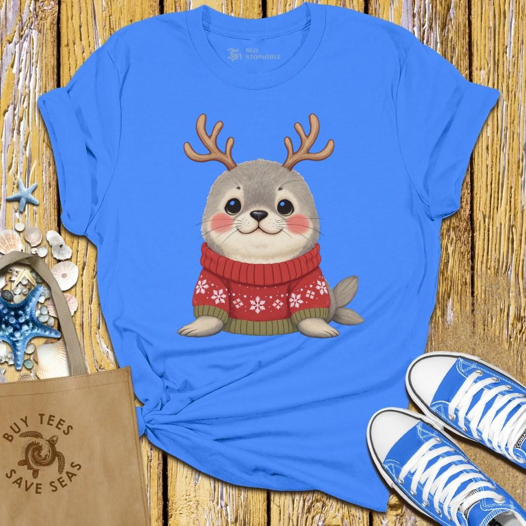 T-Shirt Blue / S Reindeer Seal T Shirt
