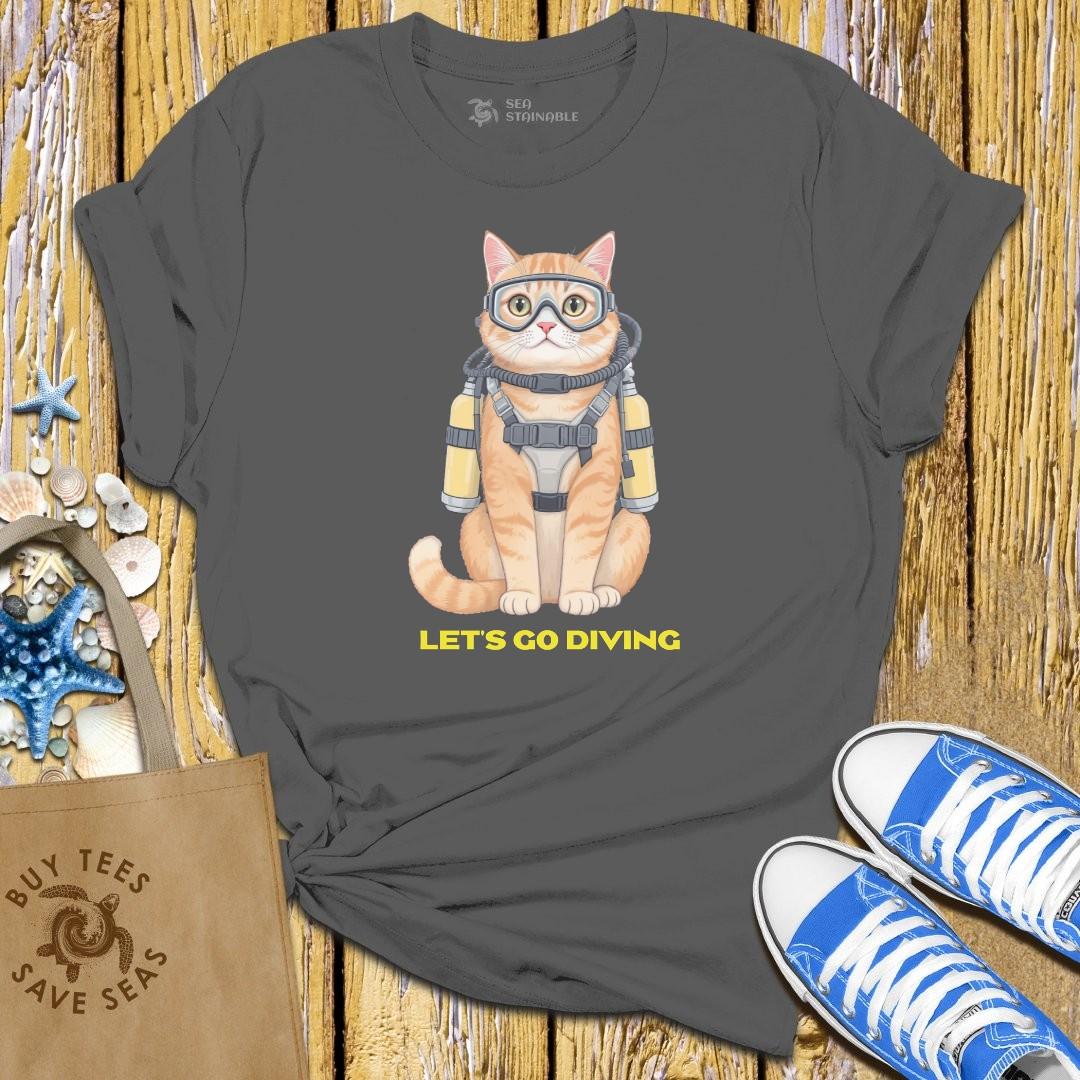 T-Shirt Charcoal / S Scuba Cat T Shirt