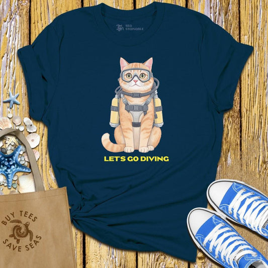 T-Shirt Navy / S Scuba Cat T Shirt