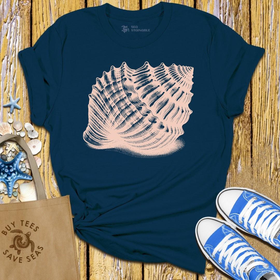 T-Shirt Navy / S Seashell Elegance T Shirt