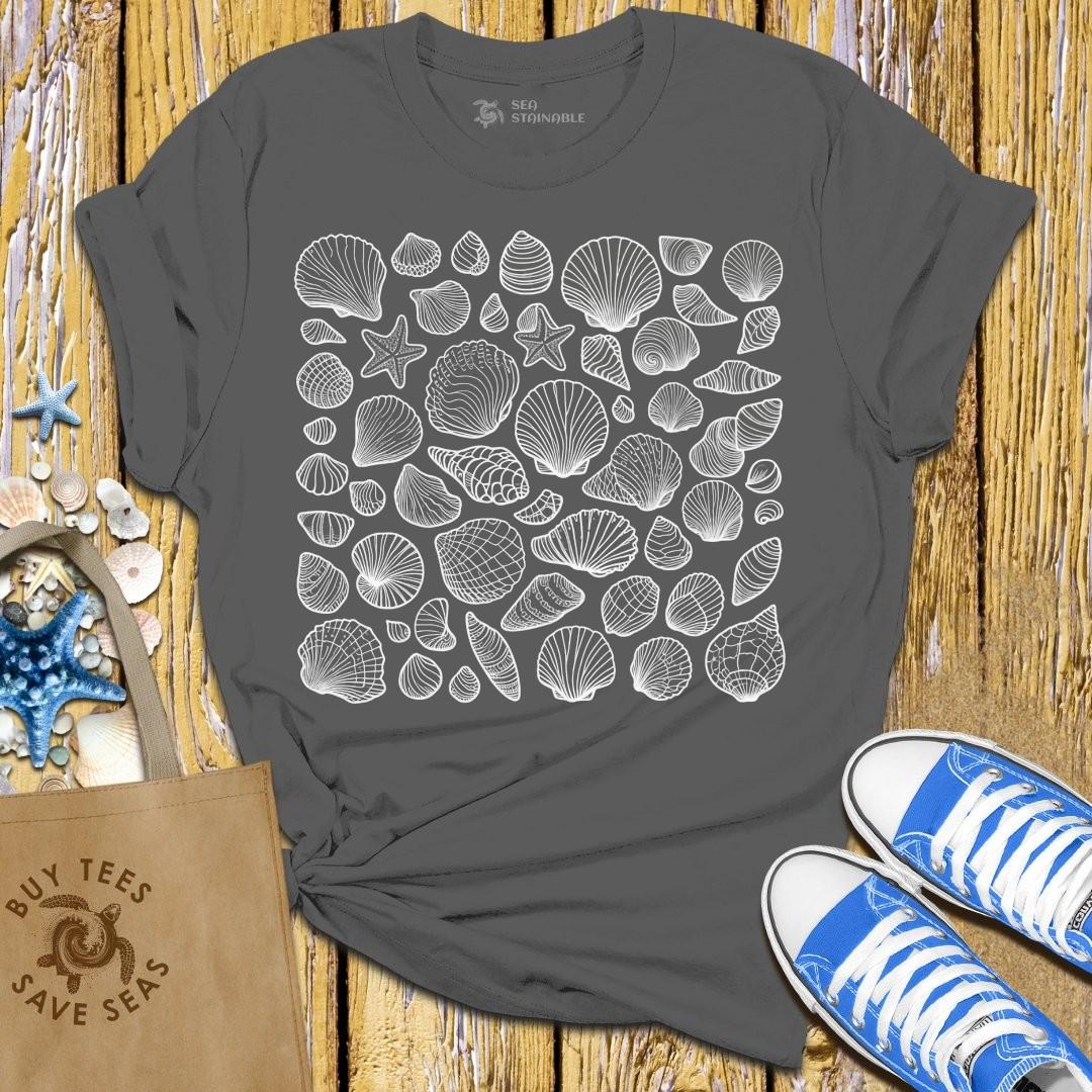 T-Shirt Charcoal / S Seaside Shells T Shirt