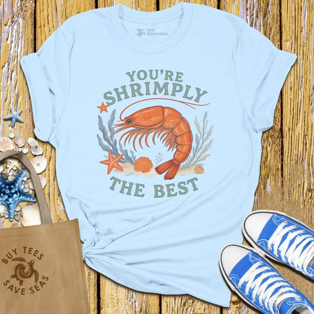 T-Shirt Light Blue / S Shrimply Delightful T Shirt