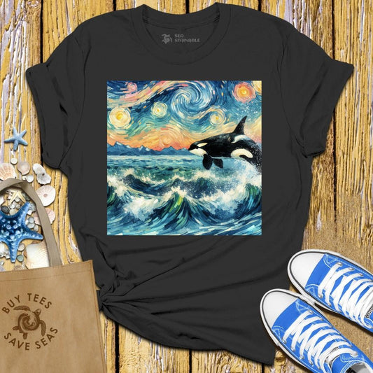 T-Shirt Black / S Starry Orca T Shirt