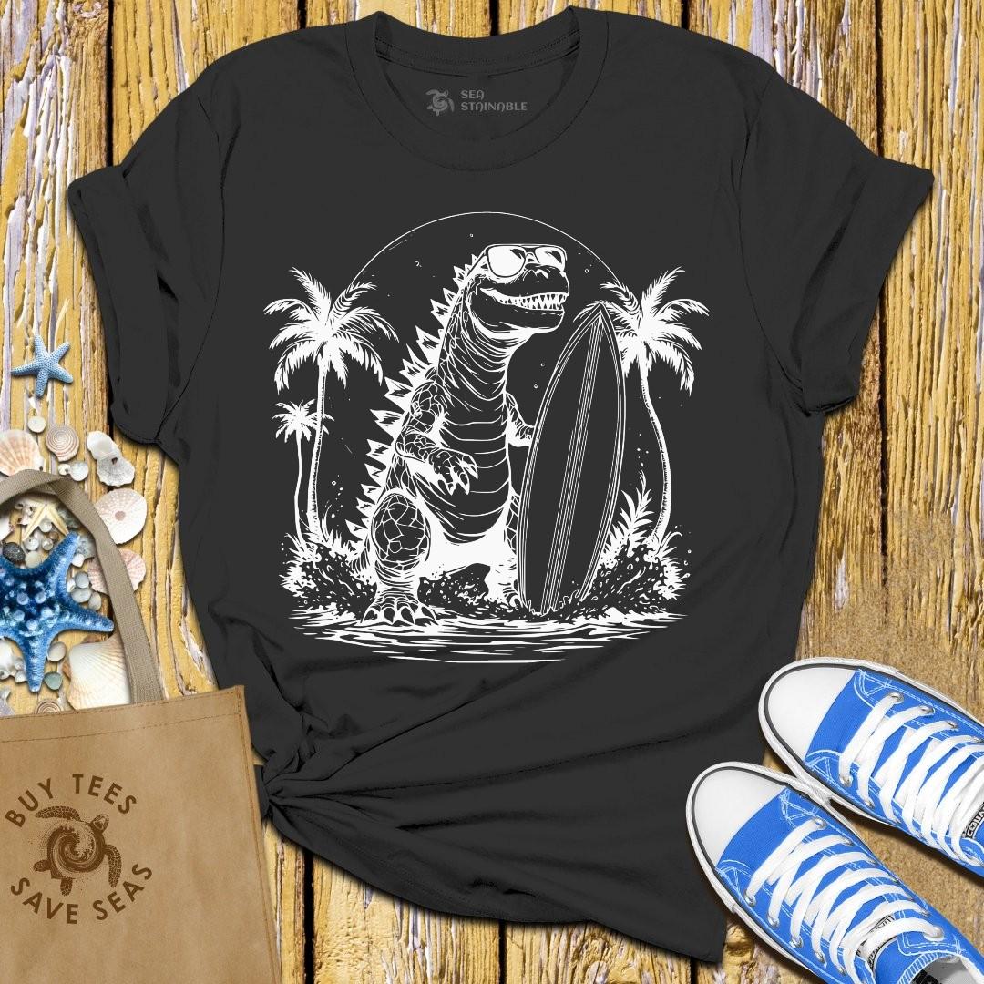 T-Shirt Black / S Surfing Godzilla T Shirt