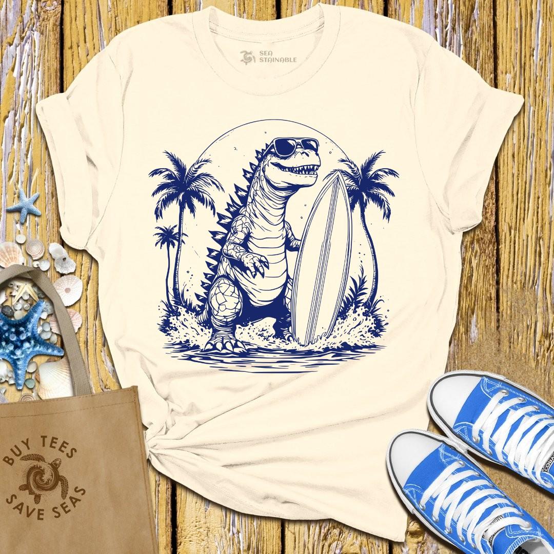 T-Shirt Sand / S Surfing Godzilla T Shirt