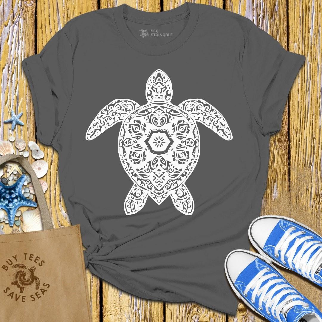 T-Shirt Charcoal / S Turtle Mandala T Shirt