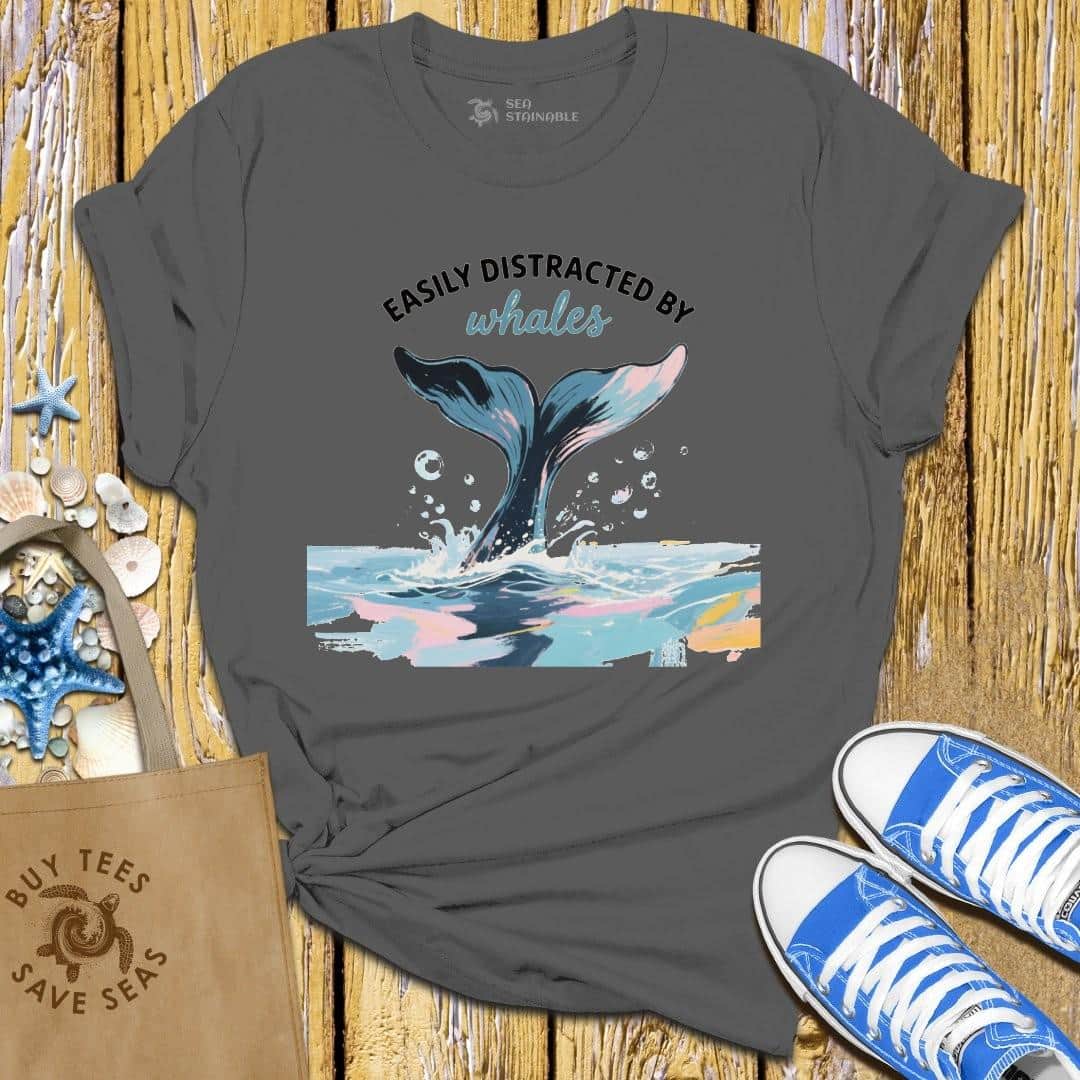 T-Shirt Charcoal / S Whale Art T Shirt