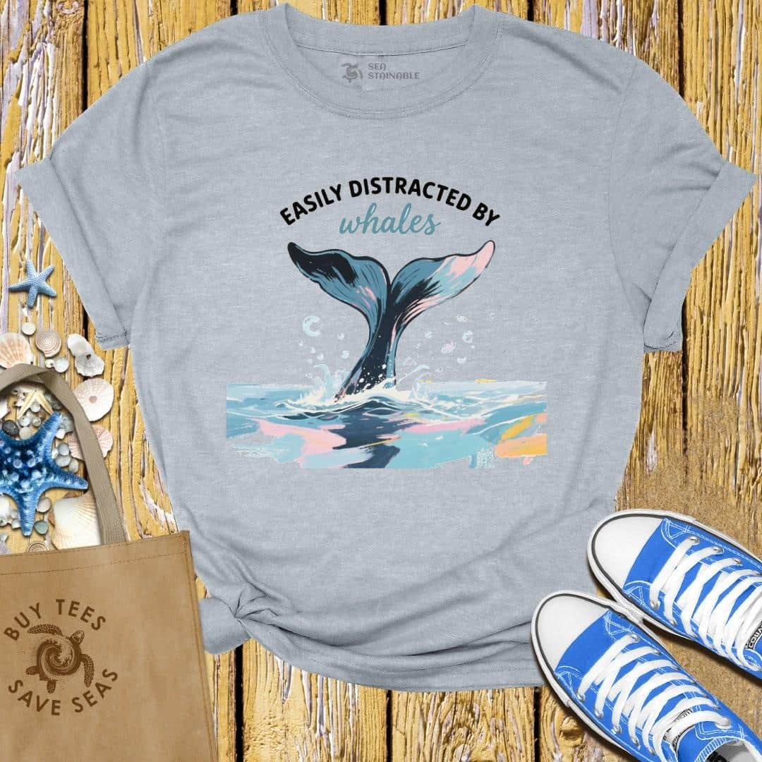 T-Shirt Sports Grey / S Whale Art T Shirt