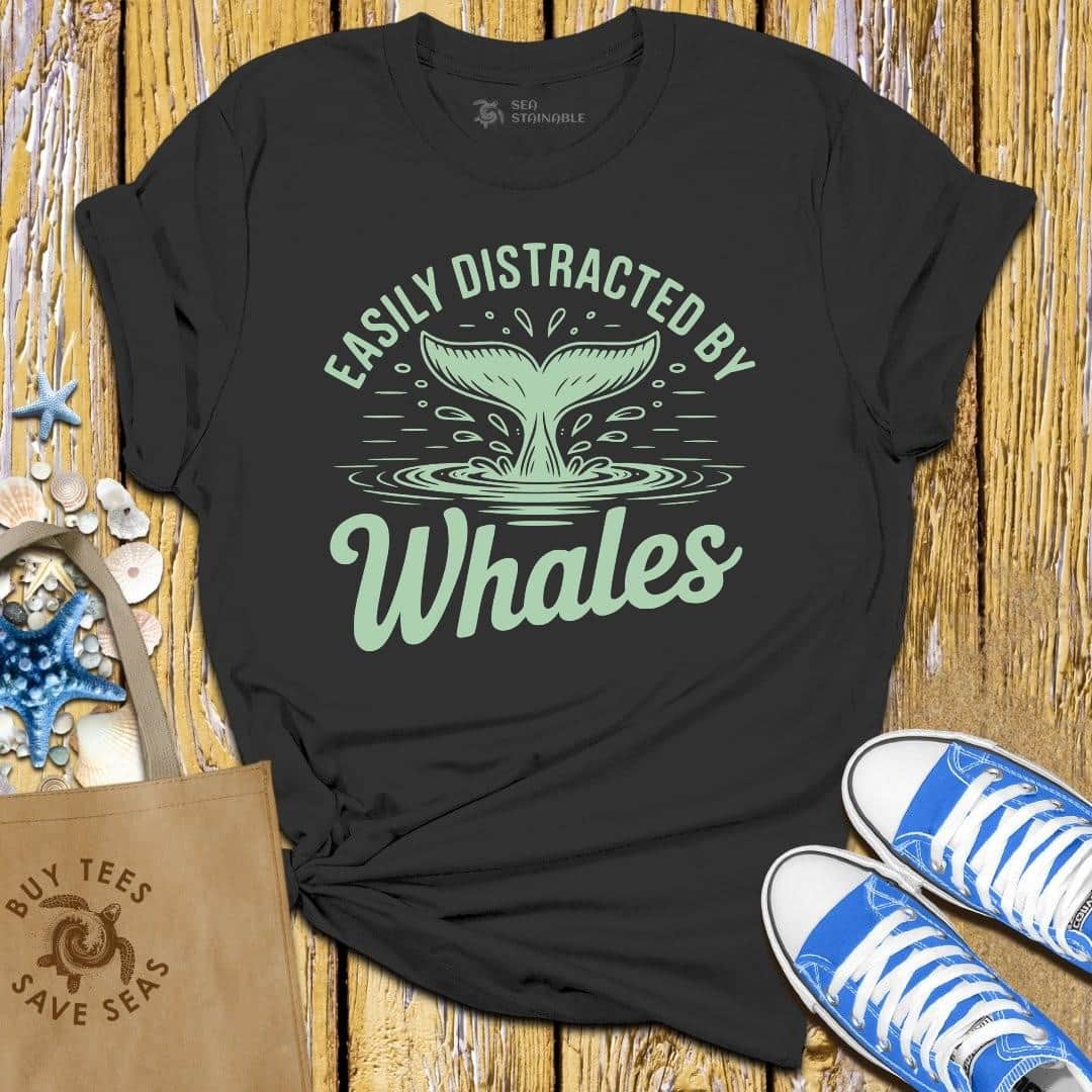 T-Shirt Black / S Whale Attentioned T Shirt