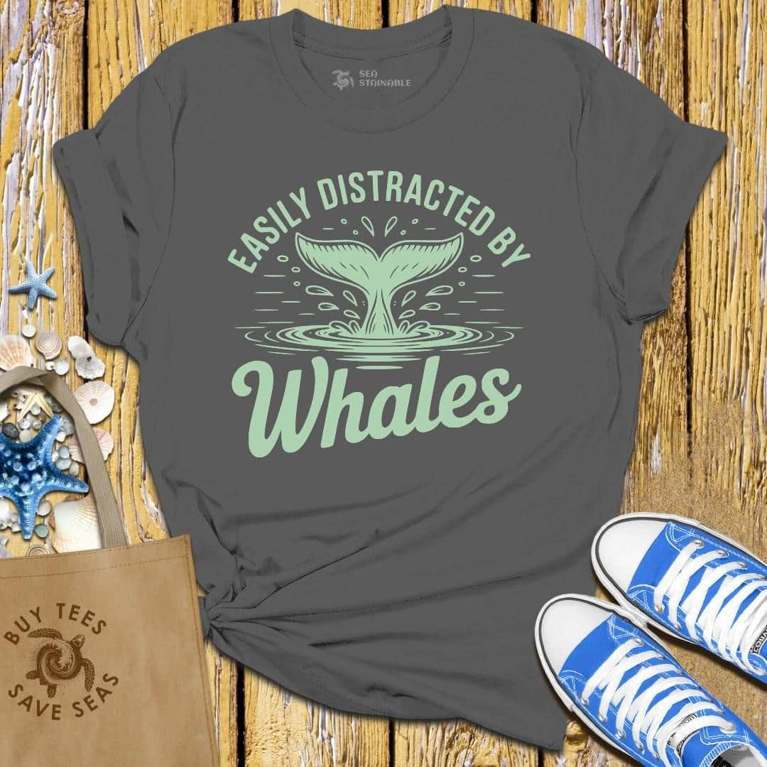 T-Shirt Charcoal / S Whale Attentioned T Shirt